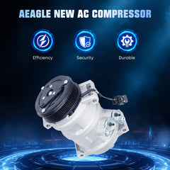 Aeagle compressor close-up of service ports and fittings for leak-free connections