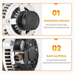 Aeagle alternator side mounts displayed for easy bolt alignment benefit