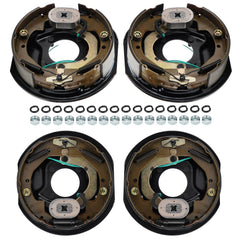 Aeagle front view of left and right brake assemblies showing fit and bolt pattern, aids selection