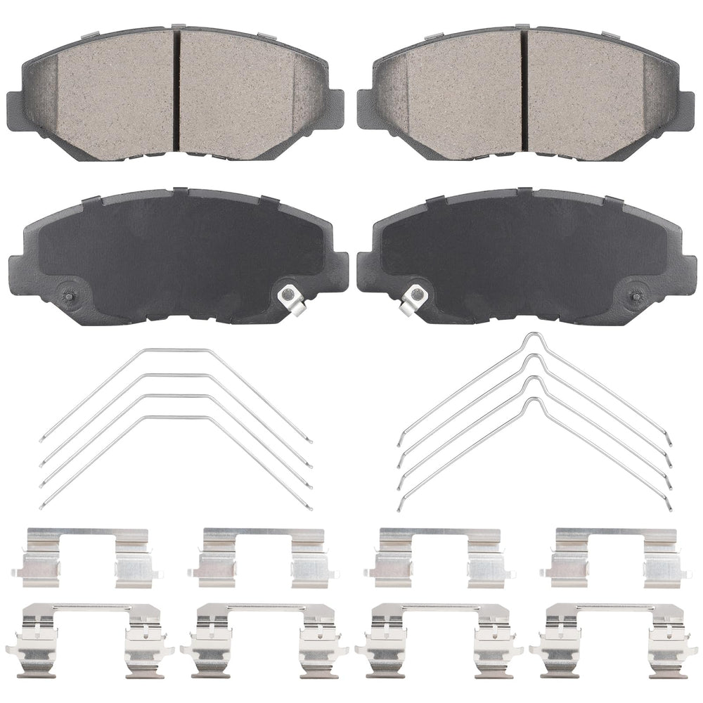 Aeagle front view of ceramic brake pads showing fit and quiet operation