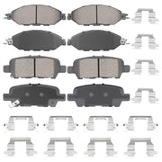 Aeagle front and rear pad set packaging showing complete 8-piece kit and benefits