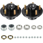 Aeagle front view of two 5 on 4.5" hubs showing fit and finish for easy replacement