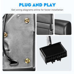 Aeagle manual folding hinge detail showing durable construction and parking clearance