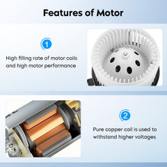 Aeagle blower motor installed in vehicle showing restored HVAC airflow benefit
