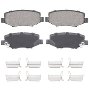 Aeagle rear ceramic brake pads front packaging showing included 4PCS and benefits