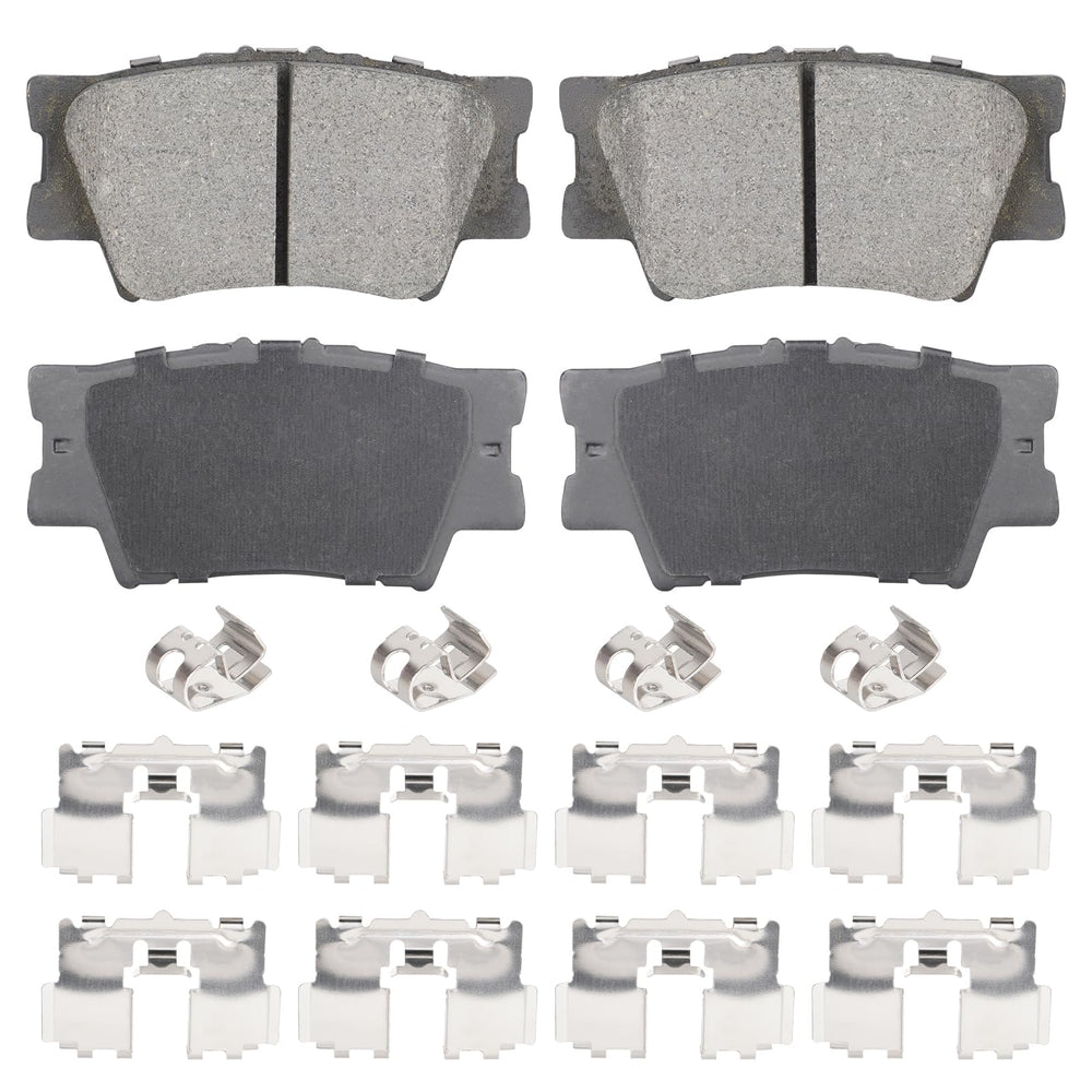 Aeagle rear ceramic brake pads front view showing fit and quiet performance
