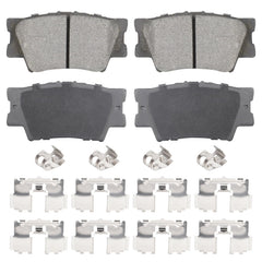 Aeagle rear ceramic brake pads front view showing fit and quiet performance