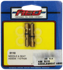AED 5110 close-up of Viton-sealed needle and seat highlighting durable fuel resistance