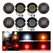AEEAST front view of flat style 1157 LED turn signal showing bold visibility