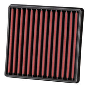 AEM DryFlow front view showing pleated media and easy fit benefits
