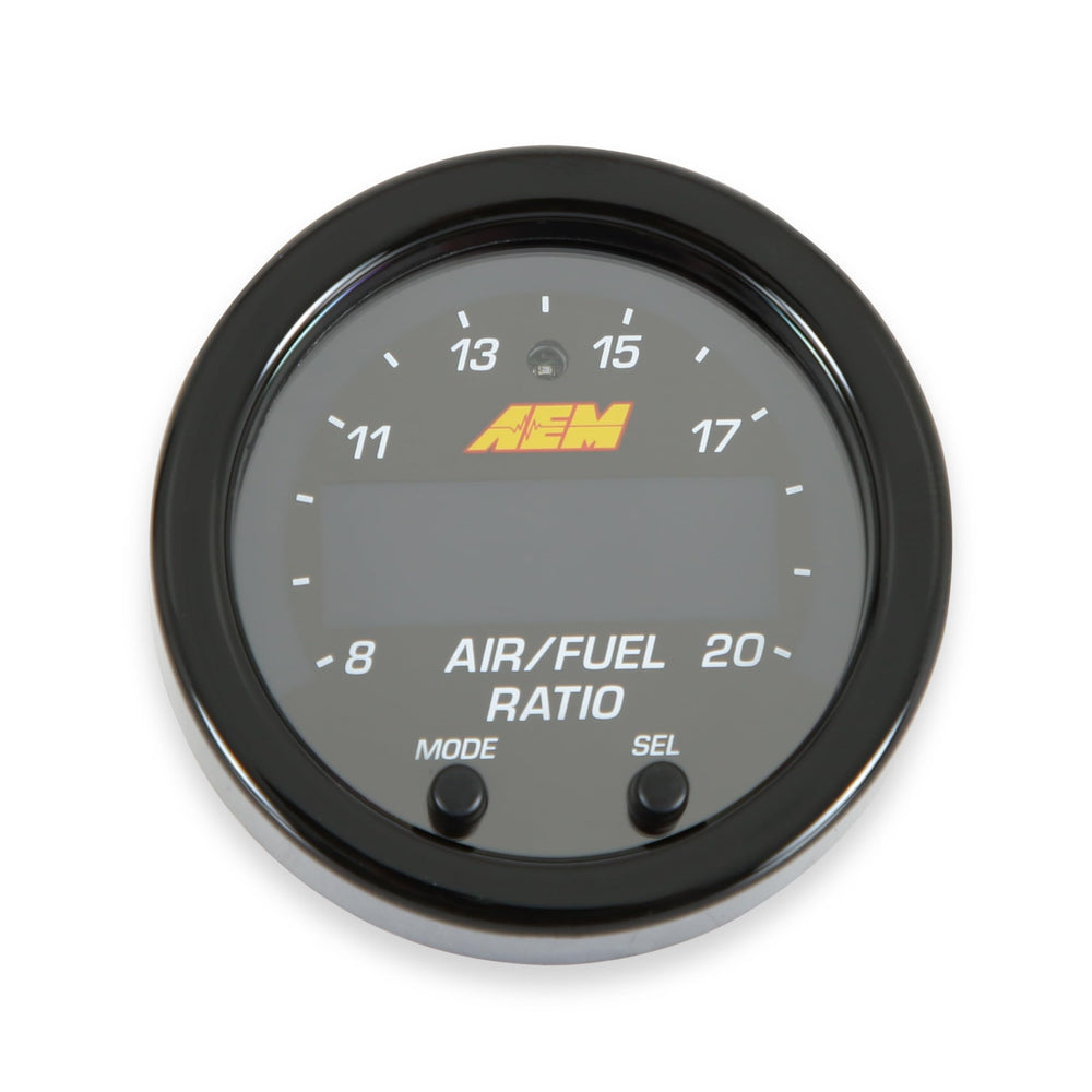 AEM X-Series front faceplate showing large display and readable AFR values for quick checks