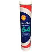 AeroShell Grease 64 front cartridge showing label and 14 oz size benefit