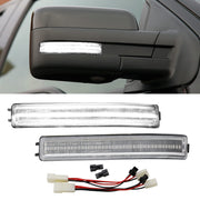 Aexploer front view of packaged mirror LED kit showing complete contents and fitment