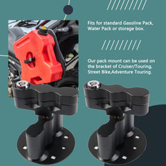 AFEISOL side profile installed on motorcycle rack demonstrating compact footprint