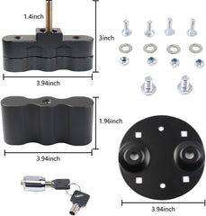 AFEISOL side profile of RX-LOX-PM lock assembly, demonstrates theft deterrence