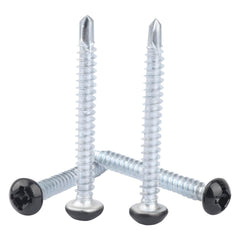 AFZZ black pan head screw front packaging showing 100-piece pack and benefit of ready supply