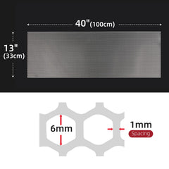 AggAuto close-up showing 6mm honeycomb mesh for airflow protection