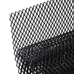 AggAuto front view of 40x13 grill mesh showing full panel and black finish for protection