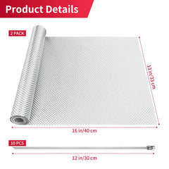 AggSound close-up of embossed aluminum texture, improves rigidity and heat reflection benefit