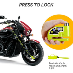 AGPTEK disc lock close-up texture highlighting durable build and weather resistance