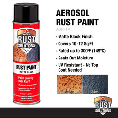 AGS RUST SOLUTIONS before and after metal showing sealed rust and restored surface