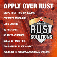 AGS RUST SOLUTIONS matte black finish sample demonstrating low-gloss durability