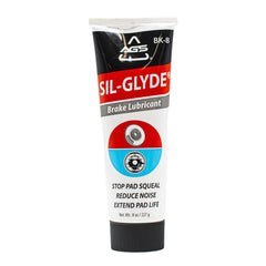 AGS SIL-Glyde front tube showing label and capacity, clear product identification and benefits