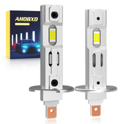 AHOBXD front packaging showing H1 bulbs and specifications for easy selection