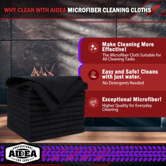 AIDEA close-up of microfiber fibers highlighting superior absorbency