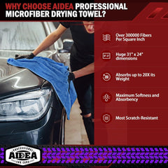 AIDEA close-up of microfiber fibers, high density for fast drying
