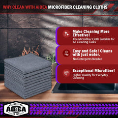 AIDEA close-up microfiber texture highlighting dense fibers for superior absorbency