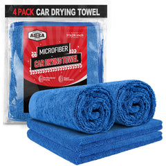 AIDEA front packaging shows four blue large drying towels, quick absorbency