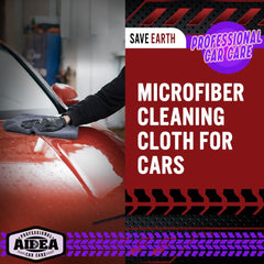 AIDEA cloth in hand polishing glass for streak-free shine and gentle surface care