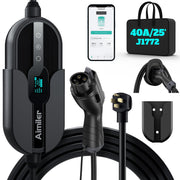 AIMILER front unit display showing amperage and voltage, clear status monitoring