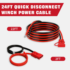 Ainikskirt cable connected to a winch demonstrating fast tool-free hookup