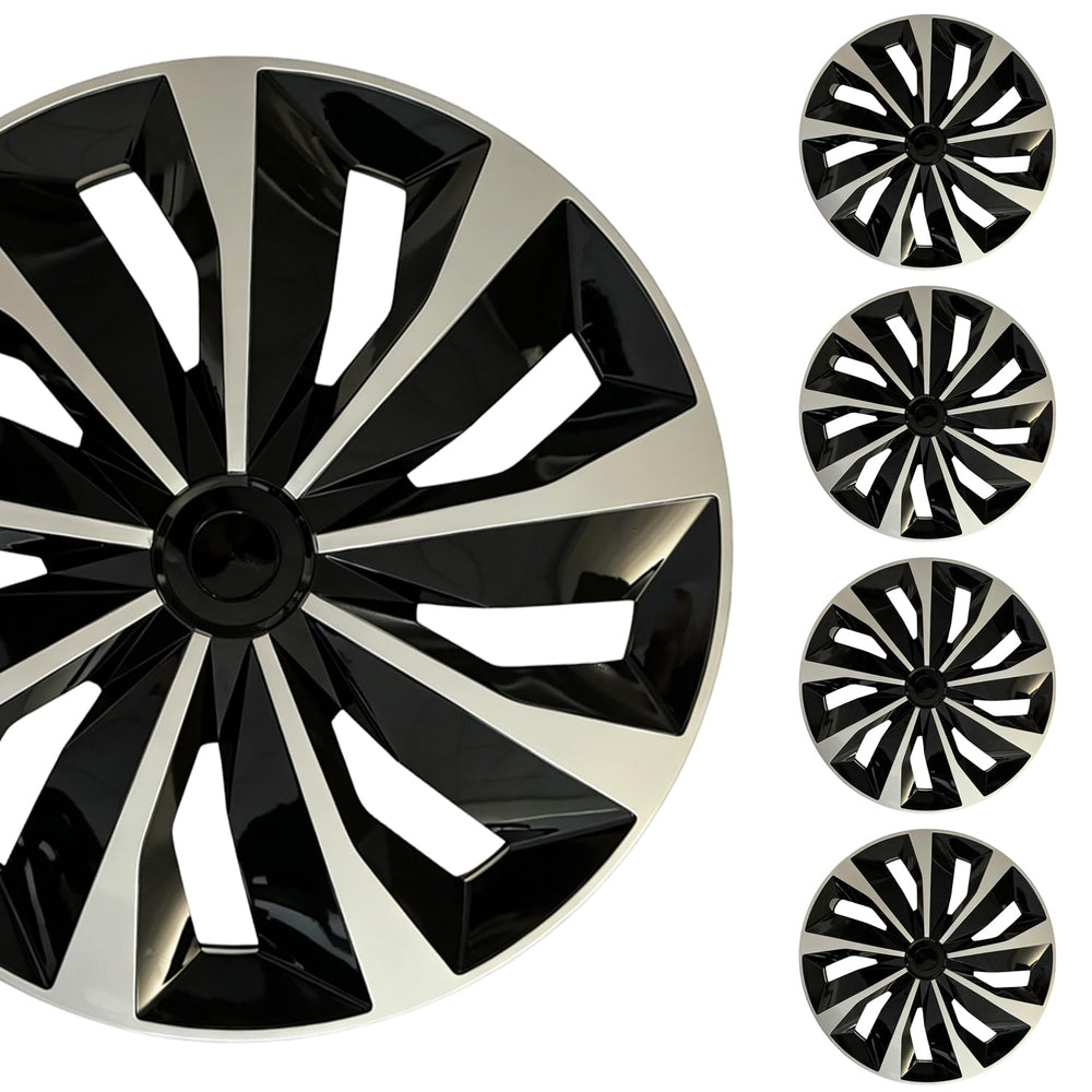 Aiqiying front view of packaged set showing four hubcaps and branding for quick replacement