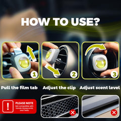 Air Jungles clip mounted on car vent demonstrating easy installation and airflow