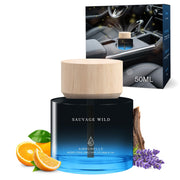 AirPurelle front view wooden cup diffuser shows elegant design and long-lasting scent