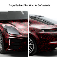 Aisbarika red wrap on dashboard trim showing refined look and easy customization