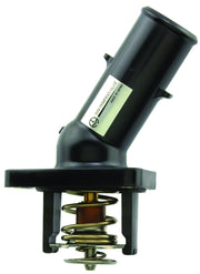 AISIN thermostat front view with housing showing precise fit and leak prevention