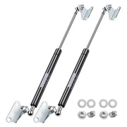 AiYiGu front view of two 15-inch gas struts showing included brackets and screws for quick install