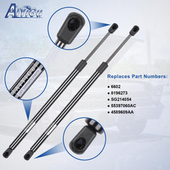 AiYiGu strut beside ruler showing compressed 13.85" and extended 22.99" lengths for correct fit
