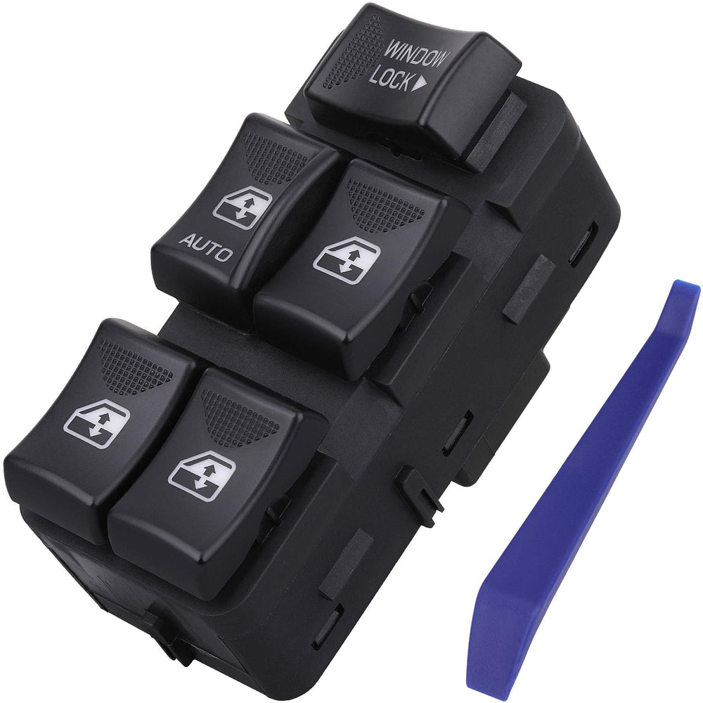 AiYiGu front view of driver master switch showing button layout and fit, quick replacement benefit