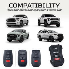 AJT DESIGN close-up of seven-button set offering customization and clear labeling