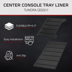 AJT DESIGN lower tray in console with snug OEM-style fit and protection