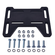 AKSGKGQ front view of engine mount plate showing bolt pattern and stability benefit