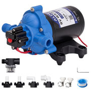 ALDERVIC pump front view showing compact design and reliable freshwater delivery