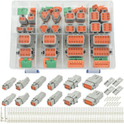 ALFOCI kit front packaging showing included DT housings and terminals, durable organization benefit