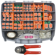 ALFOCI kit front layout showing all DT connector components and tools for quick selection