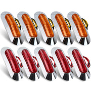 ALFU front-facing 10-piece kit showing amber and red lights, clear visibility benefit
